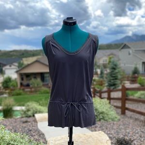 Banana Republic Tie Waist, Sheer Back Sleeveless Blouse